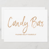 Snoep Borg-bord | Stylish Gold Roos Kaart (Voorkant / Achterkant)