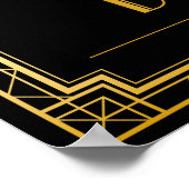 Snoep Borg-bruiloft | Gatsby Art Deco Poster (Hoek)