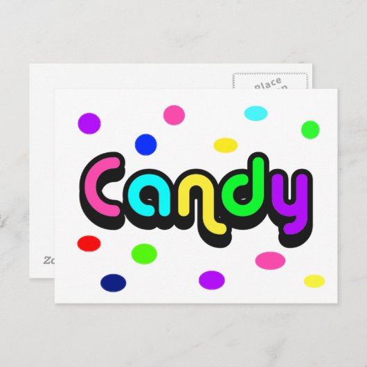 Snoep-briefkaart Briefkaart (Voorkant / Achterkant)