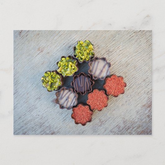 Snoep Briefkaart van Gourmet Chocolate (Voorkant)