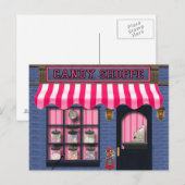 Snoep briefkaart voor zoete shoppe-behandeling (Voorkant / Achterkant)