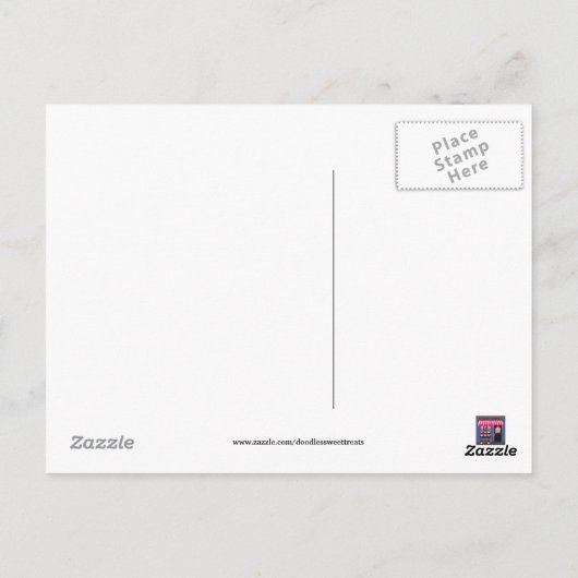 Snoep briefkaart voor zoete shoppe-behandeling (Achterkant)