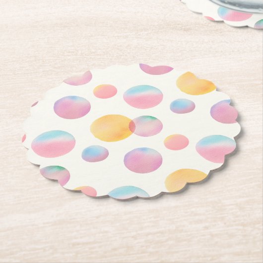 Snoep Bubbels Papier Onderzetter (Gekanteld)