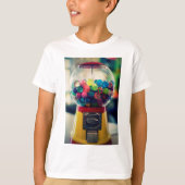 Snoep bubblegum speelgoed-machine retro t-shirt (Voorkant)