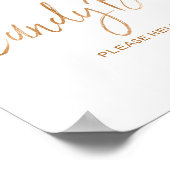 Snoep Buffet 8x10 stijlvol Roos Gold Wedding Sign Poster (Hoek)