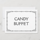 "Snoep Buffet" Art Deco Style Wedding Sign (Voorkant)