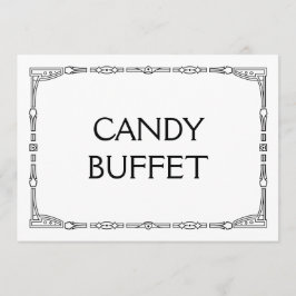 "Snoep Buffet" Art Deco Style Wedding Sign