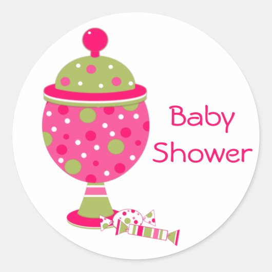 Snoep Buffet Baby shower Envelope Seal Ronde Sticker (Voorkant)