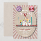 Snoep Buffet Birthday Party Invitation Kaart (Voorkant / Achterkant)