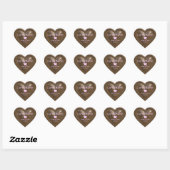snoep buffet chocolade hart sticker (Vel)