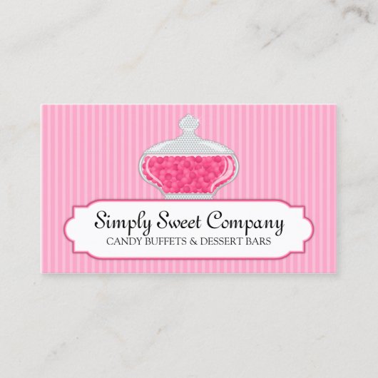 Snoep Buffet en dessert Bars Visitekaartje (Voorkant)