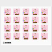 Snoep Buffet en dessert Table Vierkante Sticker (Vel)