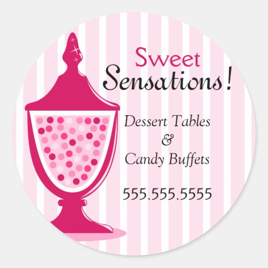 Snoep Buffet en Dessert Tafels Stickers (Voorkant)