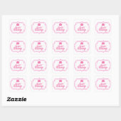 Snoep Buffet Princess Party Favor Verjaardag Stick Vierkante Sticker (Vel)