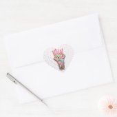 Snoep Buffet roze roze roodroze rotstikkers Hart Sticker (Envelop)
