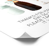 Snoep Buffet Teken voor Baby shower Green Sip & Se Poster (Hoek)