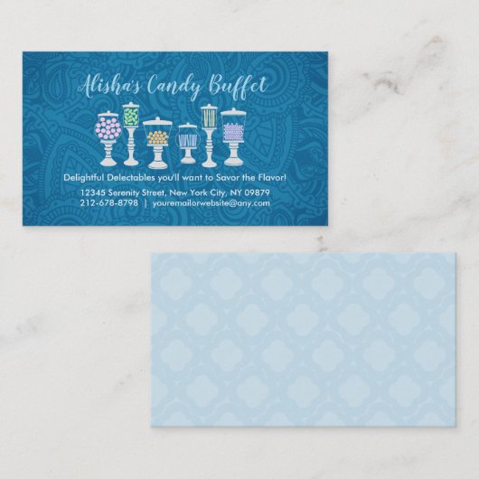 Snoep Buffet Visitekaartjes (Voorkant / Achterkant)