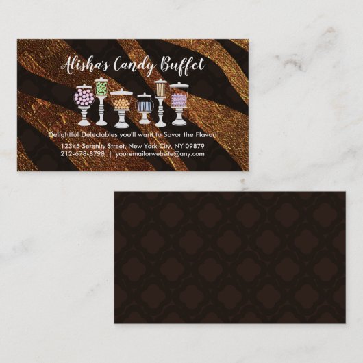 Snoep Buffet Visitekaartjes (Voorkant / Achterkant)