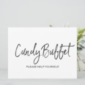 "Snoep buffet" Weddenschap | Stijlvol papier Kaart (Staand voorkant)