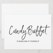 "Snoep buffet" Weddenschap | Stijlvol papier Kaart (Voorkant / Achterkant)