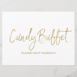 "Snoep buffet" Weddenschap | Stijlvolle Golden Kaart