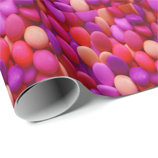 Snoep Button roze Cadeaupapier (Rol Hoek)