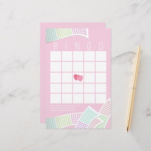 Snoep Buttonnen Sweet Bingo Briefpapier (Voorkant / Achterkant in situ)