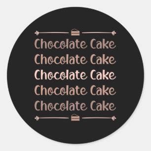 Snoep Cacao Chocolade Cake Day Sweet Gift Idee Ronde Sticker
