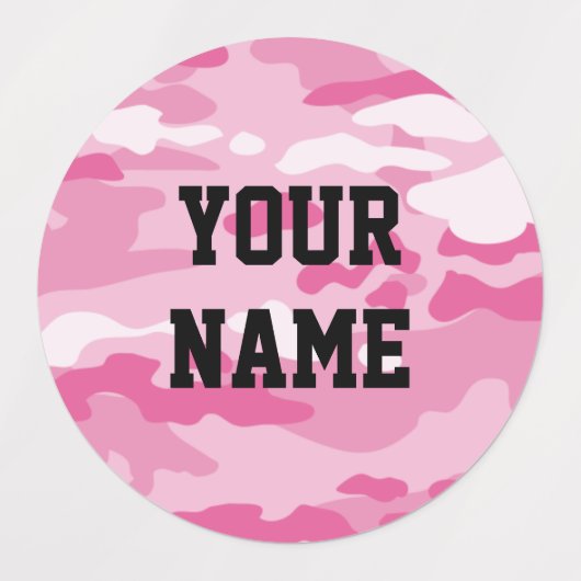 Snoep Camo Circle Zelfklevend waterdicht label (Design 1)