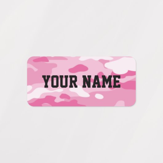 Snoep Camo rechthoekige kledinglabels Labels (Design 1)