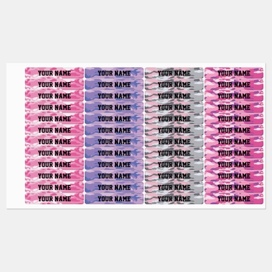 Snoep Camo Skinny Zelfklevende Waterdichte Etikett Labels (Vel)