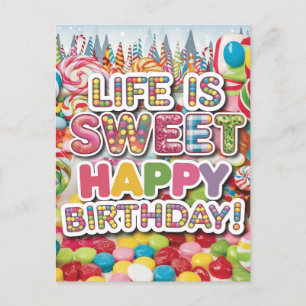 Snoep Candyland Verjaardagsontwerp – Leuk & Kleurr Briefkaart