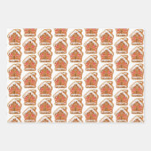 Snoep Cane, Snowman & Gingerbread Inpakpapier Vel (Voorkant 3)