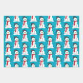 Snoep Cane, Snowman & Gingerbread Inpakpapier Vel (Voorkant 2)