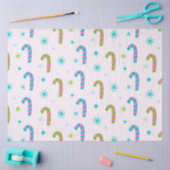 Snoep Canes en Snowflakes Roze Kerst Tissuepapier (Craft)