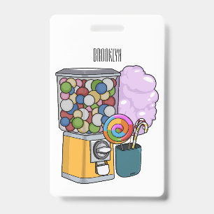 Snoep cartoon illustratie badge