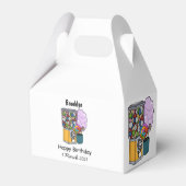 Snoep cartoon illustratie bedankdoosjes (Achterkant)