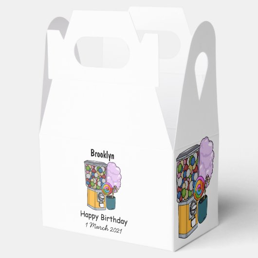 Snoep cartoon illustratie bedankdoosjes (Geopend)