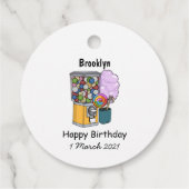 Snoep cartoon illustratie bedankjes labels (Achterkant)