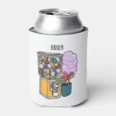 Snoep cartoon illustratie blikjeskoeler (Blikje Voorkant)