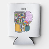 Snoep cartoon illustratie blikjeskoeler (Voorkant)