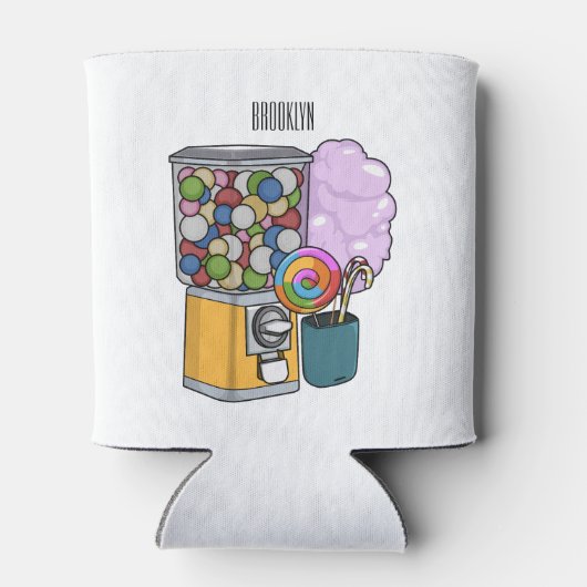 Snoep cartoon illustratie blikjeskoeler (Achterkant)