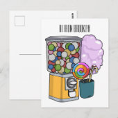 Snoep cartoon illustratie briefkaart (Voorkant / Achterkant)