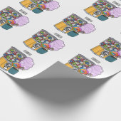 Snoep cartoon illustratie cadeaupapier (Hoek)