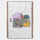 Snoep cartoon illustratie deken (Voorkant Verticaal)