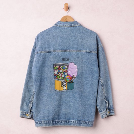 Snoep cartoon illustratie denim jacket (Hangar)