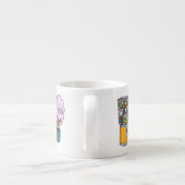 Snoep cartoon illustratie espresso kop (Achterkant)