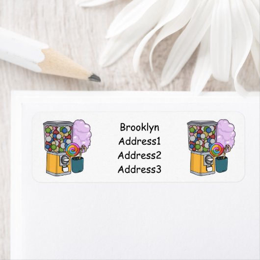 Snoep cartoon illustratie etiket (Insitu)