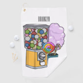 Snoep cartoon illustratie golfhanddoek (Insitu)