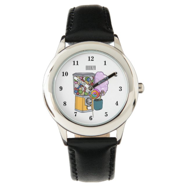 Snoep cartoon illustratie horloge (Voorkant)